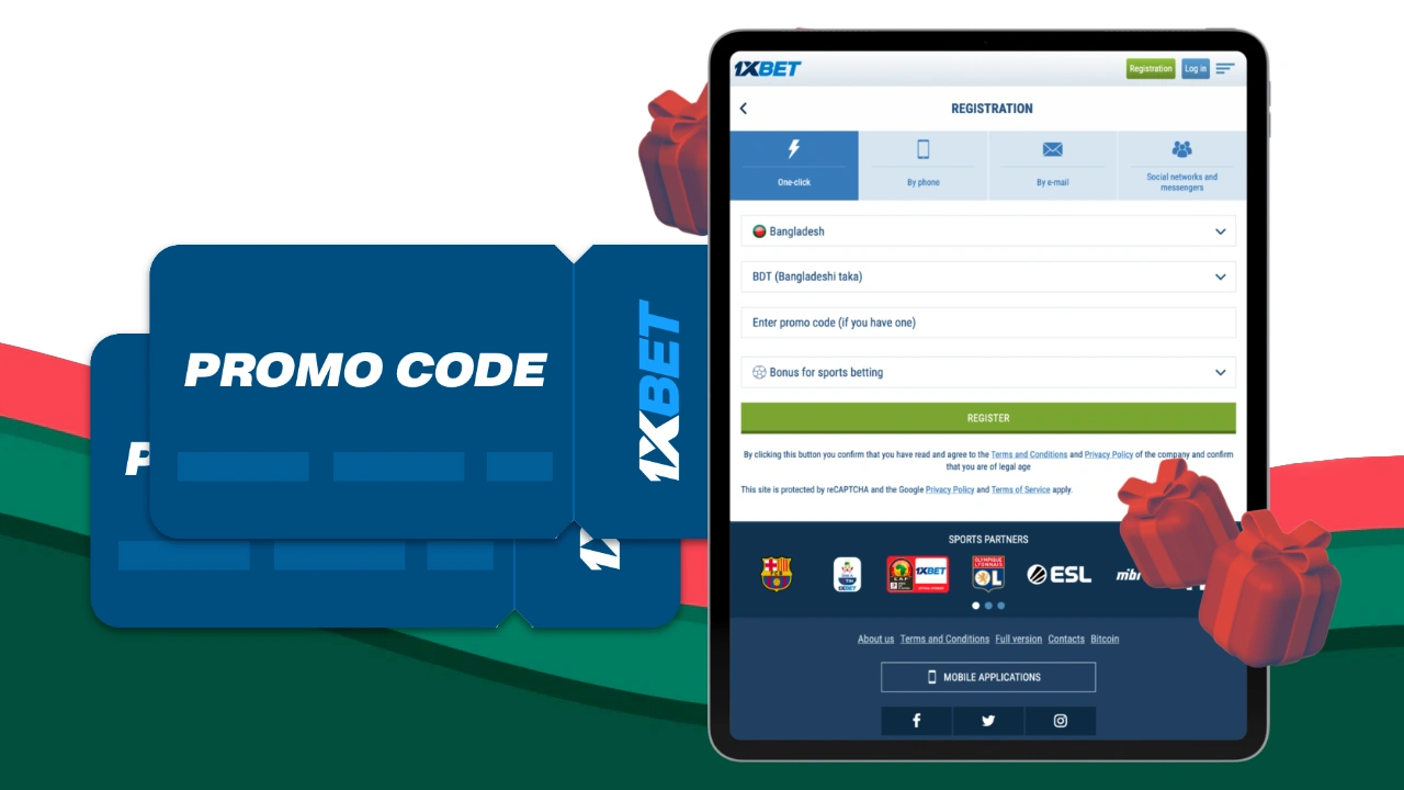 1xbet Promo code for registration from Bangladesh