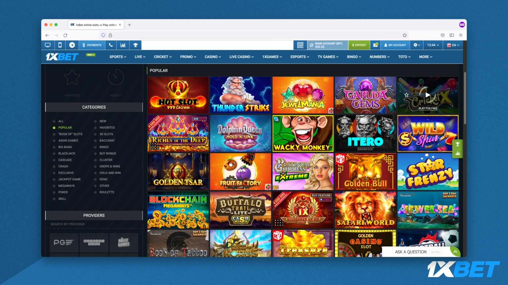 The most popular casino games in 1xbet Bangladesh