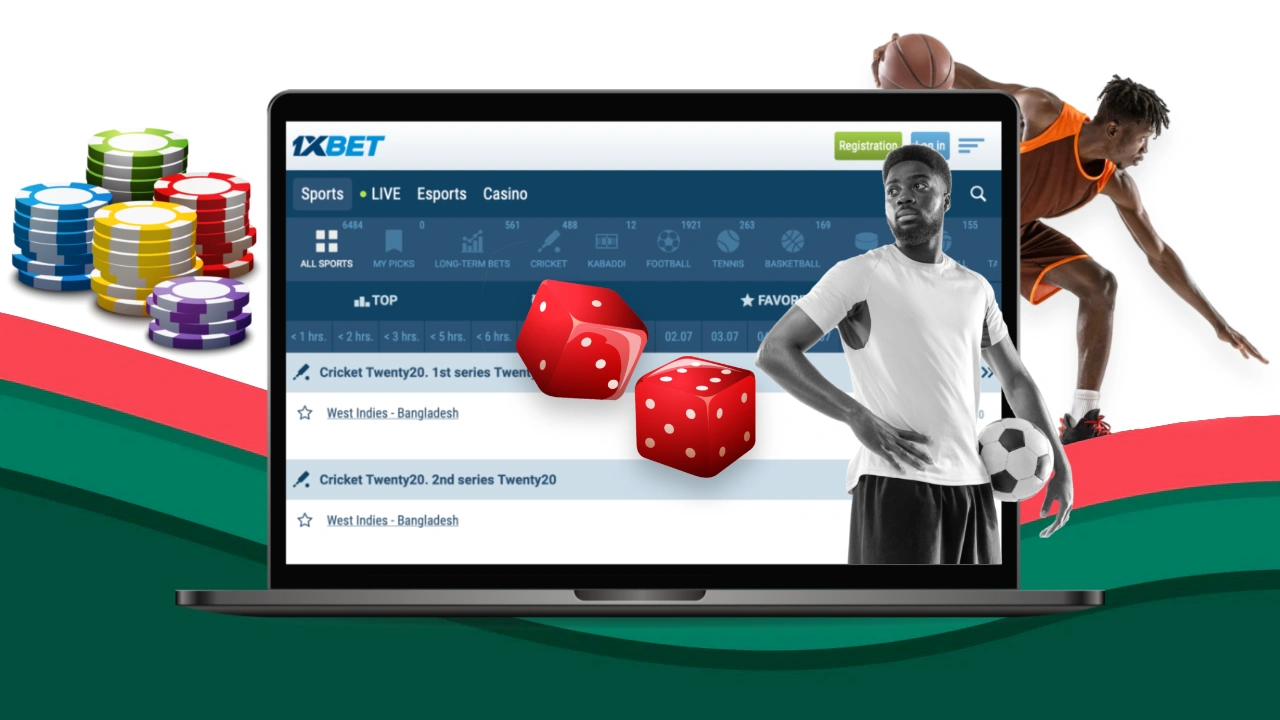Betting options at 1xbet app for PC