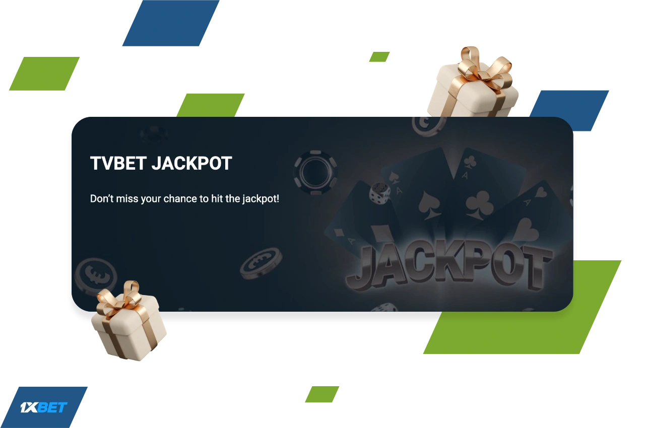 1xBet Jackpot Bonus can get platform customers simply by playing TV games