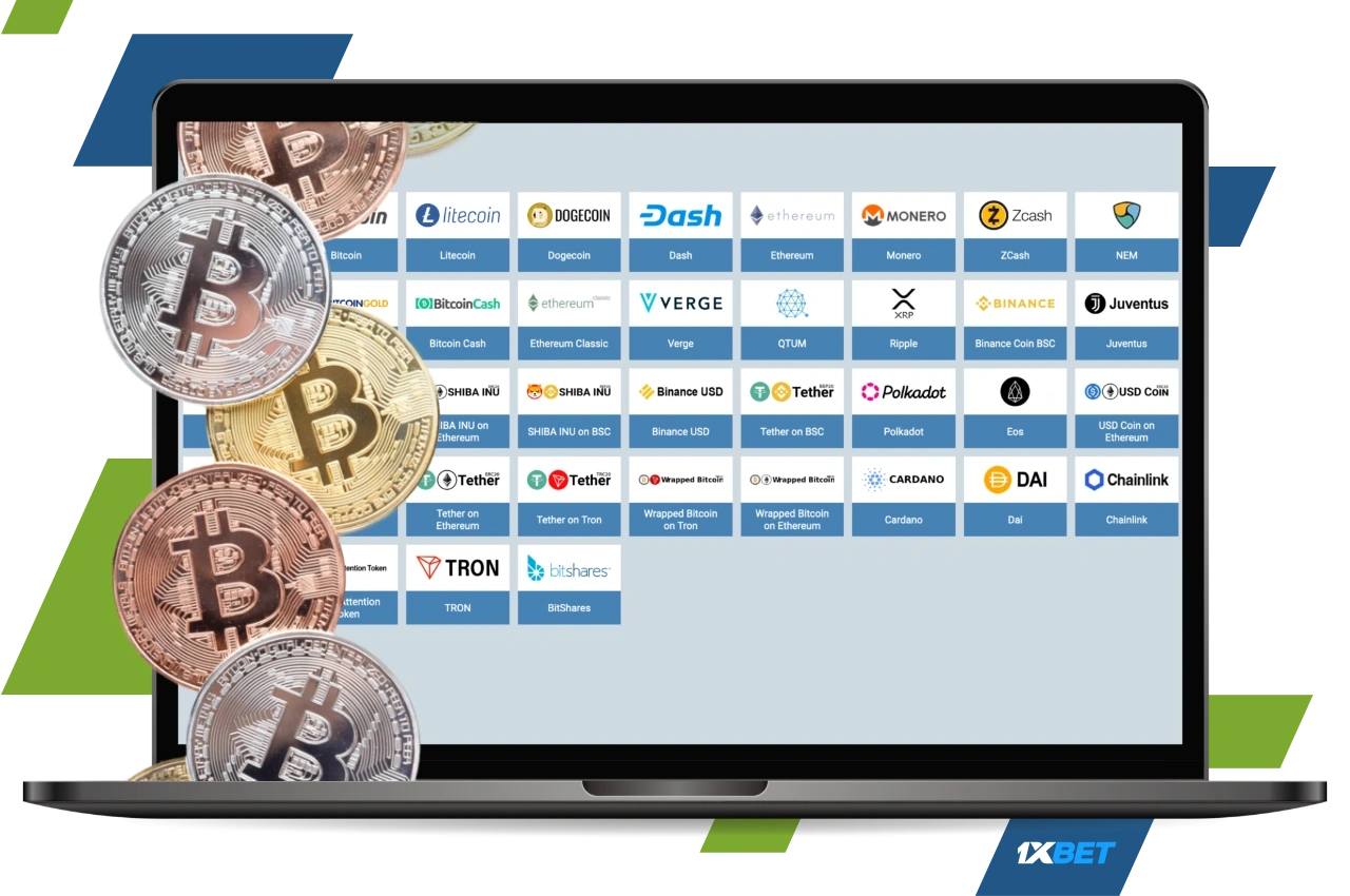 You can deposit 1xBet in Bangladesh using dozens of cryptocurrencies