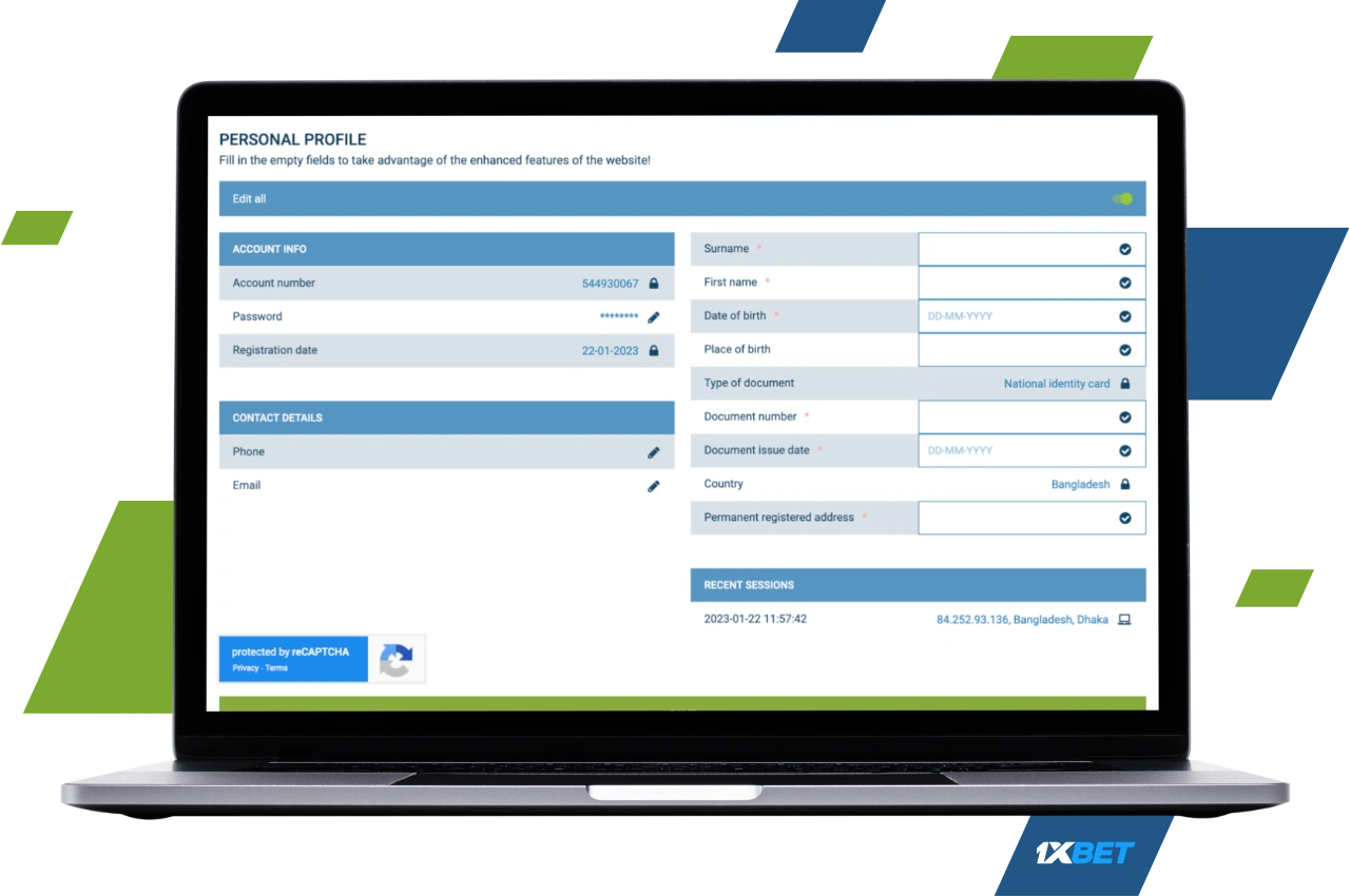 বাংলাদেশ ব্যবহারকারীদের তাদের 1xBet অ্যাকাউন্ট যাচাই করতে কয়েকটি মৌলিক শর্ত পূরণ করতে হবে