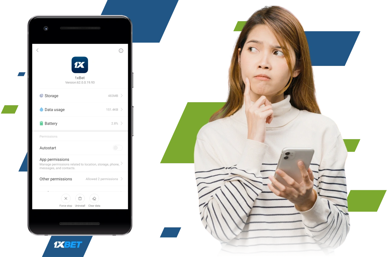 If necessary, you can uninstall the 1xBet app, just like you would uninstall any other app from your mobile device.