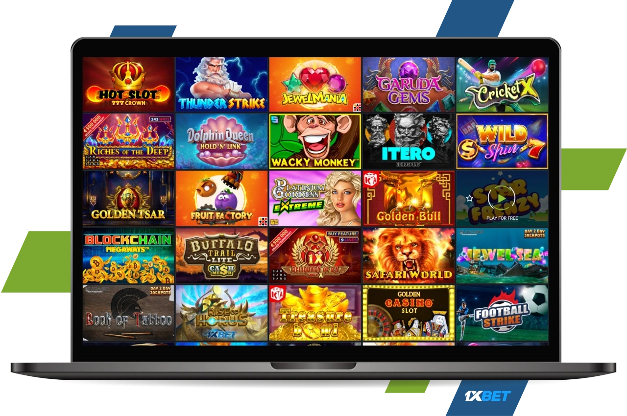 You can find popular games at 1xBet Casino using search as well as special filters