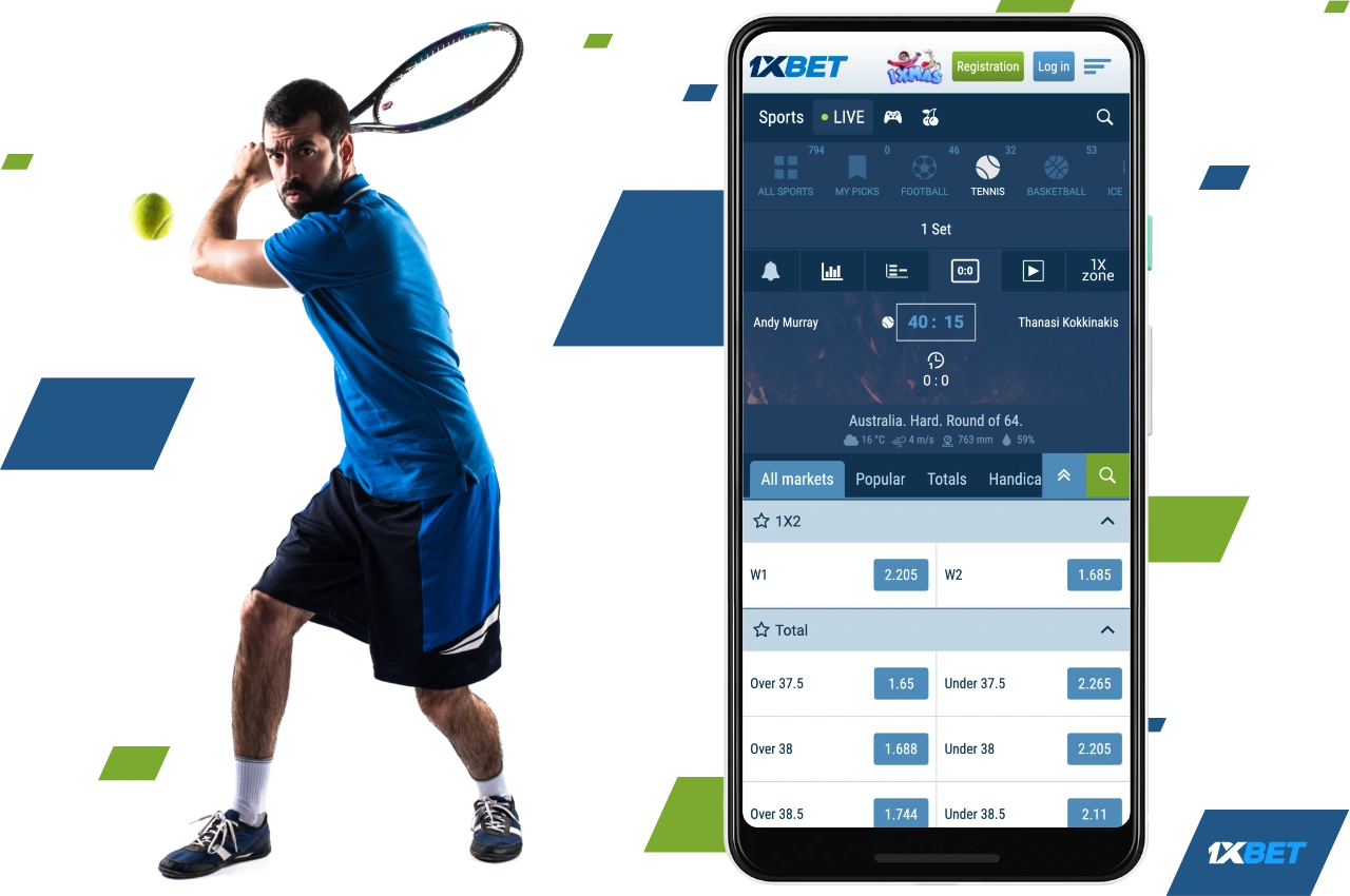 At 1xBet BD you will find a wide line of tennis bets